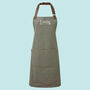 Vintage Leather Strap Personalised Apron With Name, thumbnail 2 of 8
