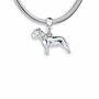 Sterling Silver Staffordshire Bull Terrier Charm, thumbnail 1 of 6