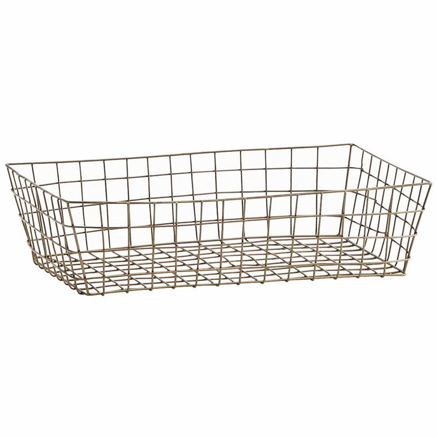 antique copper wire storage basket by posh totty designs interiors