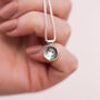 Stars And Gems Birthstone Locket In Sterling Silver, thumbnail 6 of 11