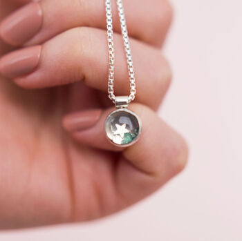 Stars And Gems Birthstone Locket In Sterling Silver, 6 of 11