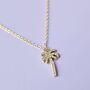 Palm Tree Tropical Pendant Necklace, thumbnail 3 of 8