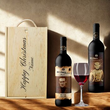 Personalised 19 Crimes Red Wine Gift Set For Occasions, 3 of 7