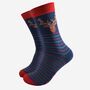 Men's Bamboo Socks Stag Party Stripe Navy, thumbnail 2 of 5