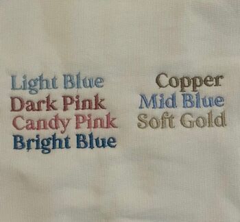 Blue Personalised Embroidered New Baby Name Long Sleeve Knitted Romper, 9 of 12