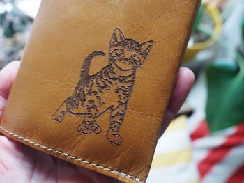 I Love Kittens Leather Passport Holder, 2 of 4