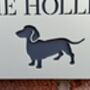Personalised Short Haired Dachshund Design House Acrylic Number Sign, thumbnail 6 of 7