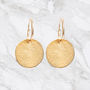 9ct Gold Signature Disc Earrings, thumbnail 1 of 9