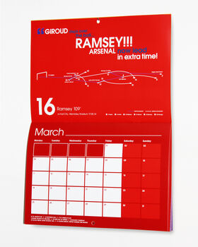 Arsenal 2024 Calendar Gift Set: Cazorla Framed Print, 3 of 11