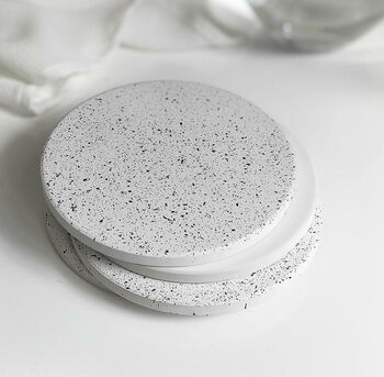 Speckled Terrazzo Style Ceramic Coasters, 6 of 7