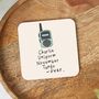 Charlie Uniform November Tango | Seafoam And Cream | Walkie Talkie | Coaster, thumbnail 1 of 3