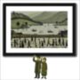 Lake Windermere A3 Framed Lowry Style Art, thumbnail 1 of 4