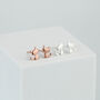 Sterling Silver Cat Silhouette Stud Earrings, thumbnail 1 of 5