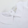 Victor White Short Sleeve Collar Top, thumbnail 3 of 6