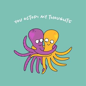 'You Octopi My Thoughts' Chocolate Card, 2 of 4