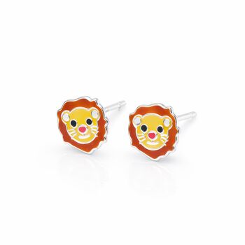 Sterling Silver Lion Stud Earrings – 8mm, 4 of 5