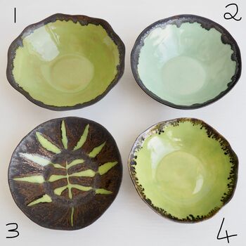 Small Green Blue And Gold Ceramic Ring Dishes, 2 of 7