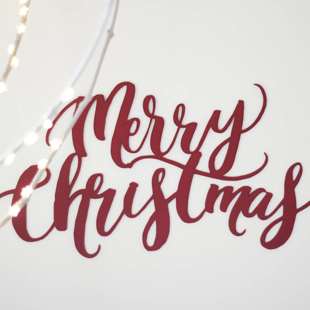 Wooden Merry Christmas Sign By Fira Studio