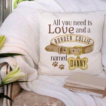 Personalised Dog Lover Breed And Name Cushion, 6 of 6