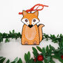 Fox, Badger And Squirrel Christmas Tree Decorations, thumbnail 3 of 8