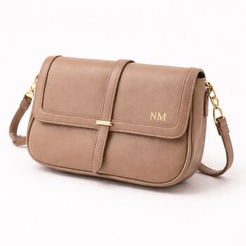 Personalised Embossed Custom Faux Leather Satchel Cross Body Bag, 2 of 7