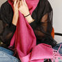 Reversible Colour Contrast Cashmere Blend Scarf, thumbnail 11 of 12