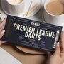 Personalised Premier League Darts Birthday Gift Voucher, thumbnail 1 of 9
