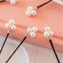 Set Of Five Pearl Cluster Hair Pins, thumbnail 2 of 3