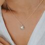 Dainty Silver Seashell Necklace, thumbnail 1 of 3