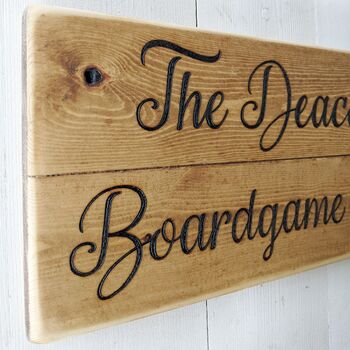 Wooden Vintage Hand Engraved Wall Mounted Signs, 5 of 10