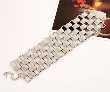 Chunky Silver Multilink Chain Bracelet, 7 of 9