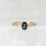'Maya' Oval Sapphire Solitaire Engagement Ring, thumbnail 4 of 11