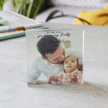 First Father's Day Free Standing Photograph Block, 7 of 10