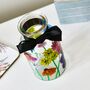 Wildflower Hand Painted Bud Vase With Black Bow, thumbnail 4 of 7