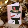 Happy Snowman Christmas Card, thumbnail 5 of 5