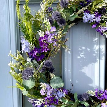 Large Lavender And Catmint Floral Wreath, 6 of 7
