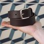 Personalised Dad's Bear Family Leather Belt, thumbnail 4 of 7