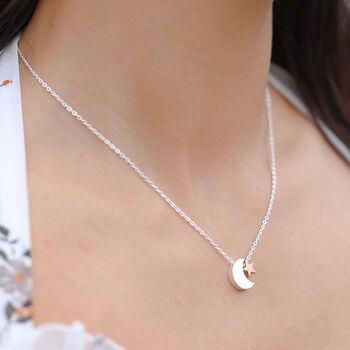 Personalised Moon And Star Necklace, 3 of 11