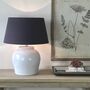Etna Aged White Ceramic Glaze Table Lamp Base, thumbnail 3 of 8