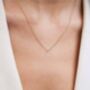 Personalised Pave Initial And Chain Necklace, thumbnail 2 of 4
