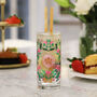 Pink And Green Floral King's Coronation High Ball Glass, thumbnail 1 of 6