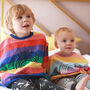 Merry And Bright Kids Rainbow Jumper, thumbnail 3 of 4