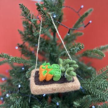 Personalised Vegetable Patch Christmas Decoration For Gardener, 2 of 3