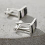 Personalised Black Onyx And Mother Of Pearl Cufflinks, thumbnail 1 of 6