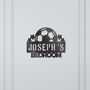 Personalised Football Acrylic Bedroom Door Wall Sign, thumbnail 1 of 2