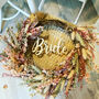 Handcrafted Artisan Bridal Dried Flower Wreath, thumbnail 1 of 2