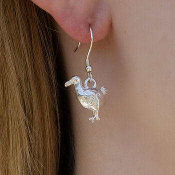 Sterling Silver Dodo Earrings, 3 of 6