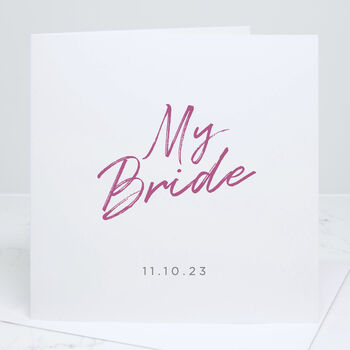 The Bride Personalised Wedding Card, 2 of 4