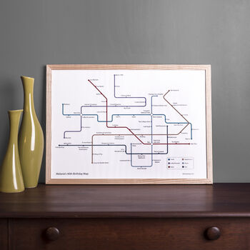 Personalised Tube Map Print, 12 of 12