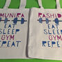 Eat Sleep Lift Repeat Personalised Gym Bag, thumbnail 6 of 8